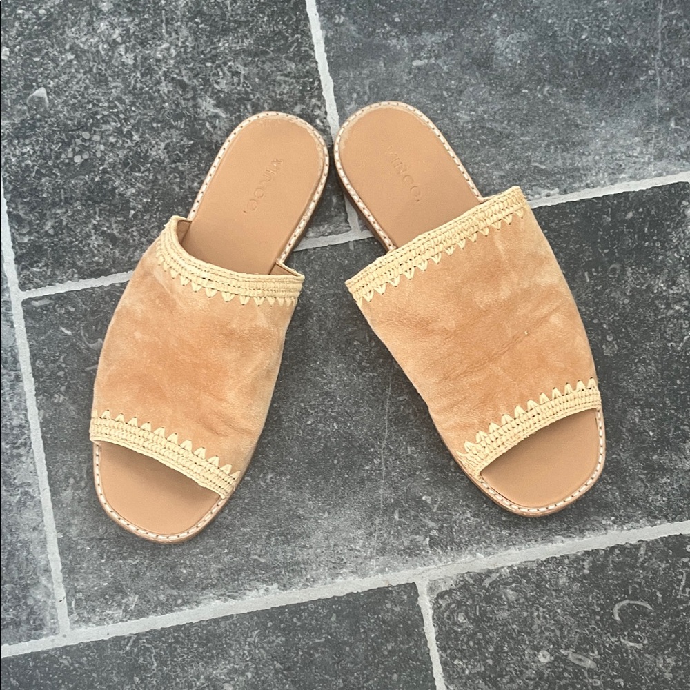 Vince Tan Suede Women's Mules